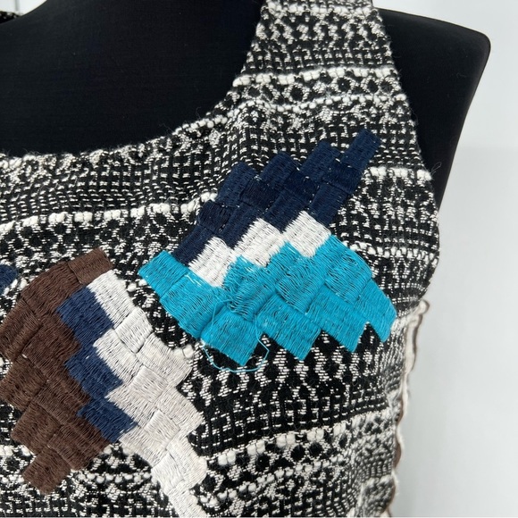 CALYPSO ST. BARTH - Tweed Embroidered Boho Tunic Size Small - Picture 9 of 15